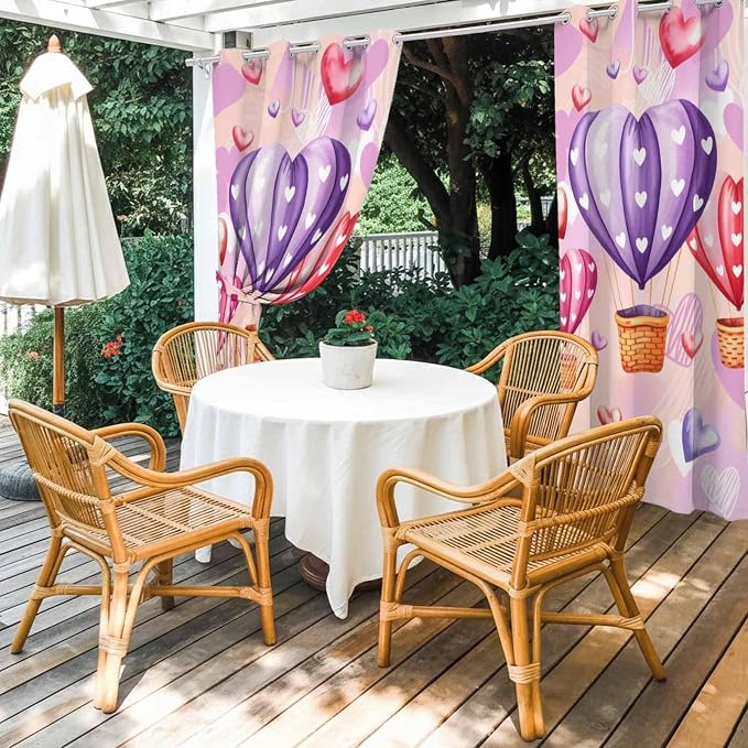 Hot Air Balloons Waterproof Outdoor Curtains - Image 4