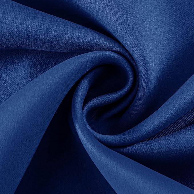 Joydeco Blackout Curtains 120 inches Long 2 Panels Set, Thermal Insulated Long Curtains & Drapes 2 Burg, Room Darkening Grommet Drapes for Bedroom Living Room Windows (W52 x L120 Inch, Royal Blue)