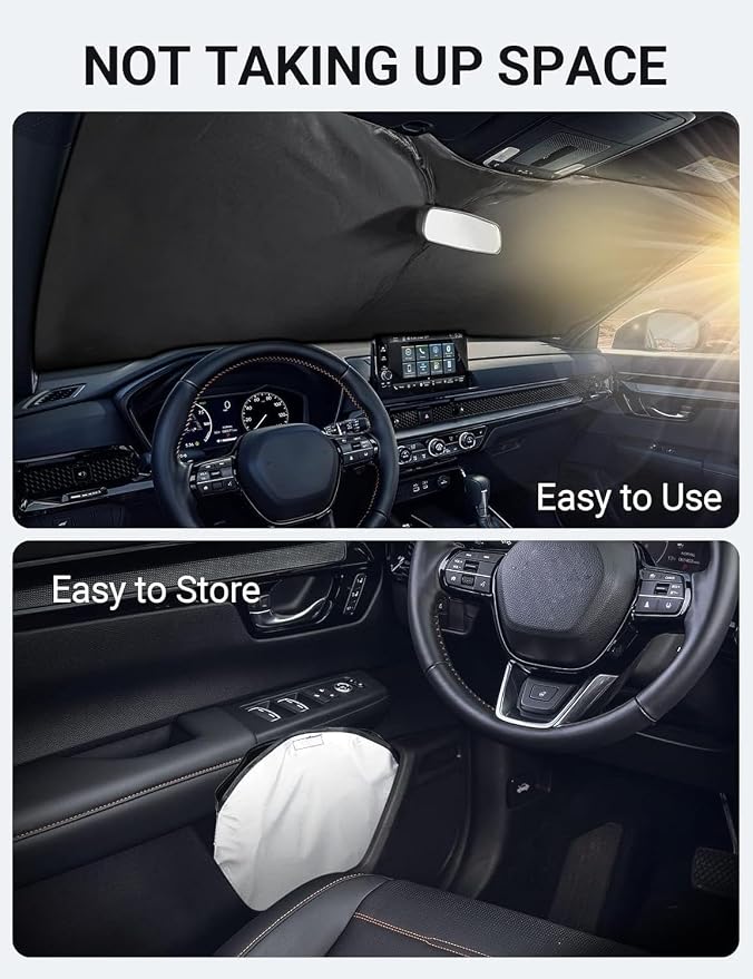 Proadsy Windshield Sun Shade for Honda CRV 2023 2024 2025 2026 4-Layer Foldable - Image 9