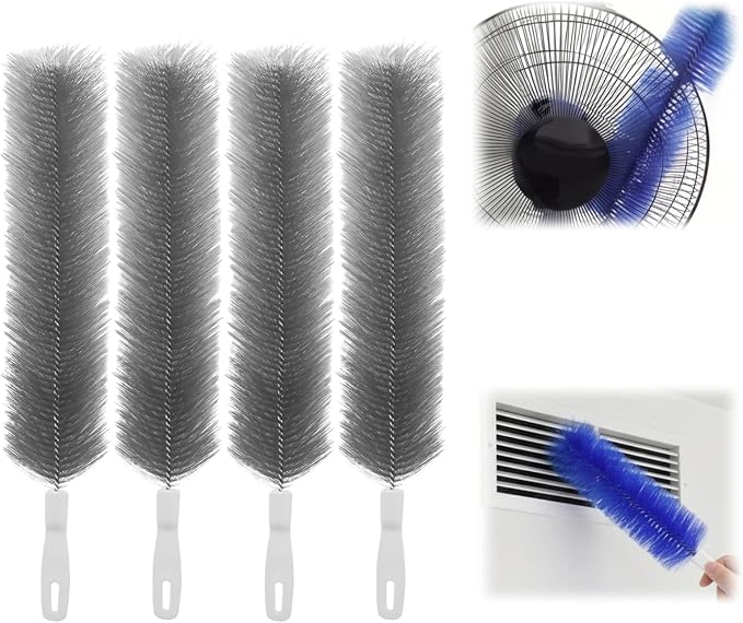 Bendable Microfiber Head Fan Cleaner Brush, Washable Reusable Dust Remover by UUJQAC