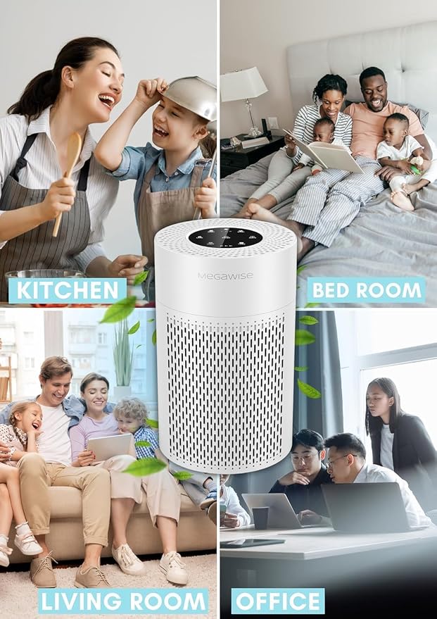 MEGAWISE True HEPA Air Purifier EPI235A, 3-Stage Filtration, Quiet 24dB - Image 7