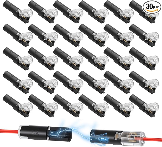 30 Pcs 1 Pin Single Wire Plug in Connector by Unknown