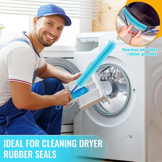 5 Pack Dryer Vent Cleaner Kit, Extra Long Flexible Brushes - Image 3
