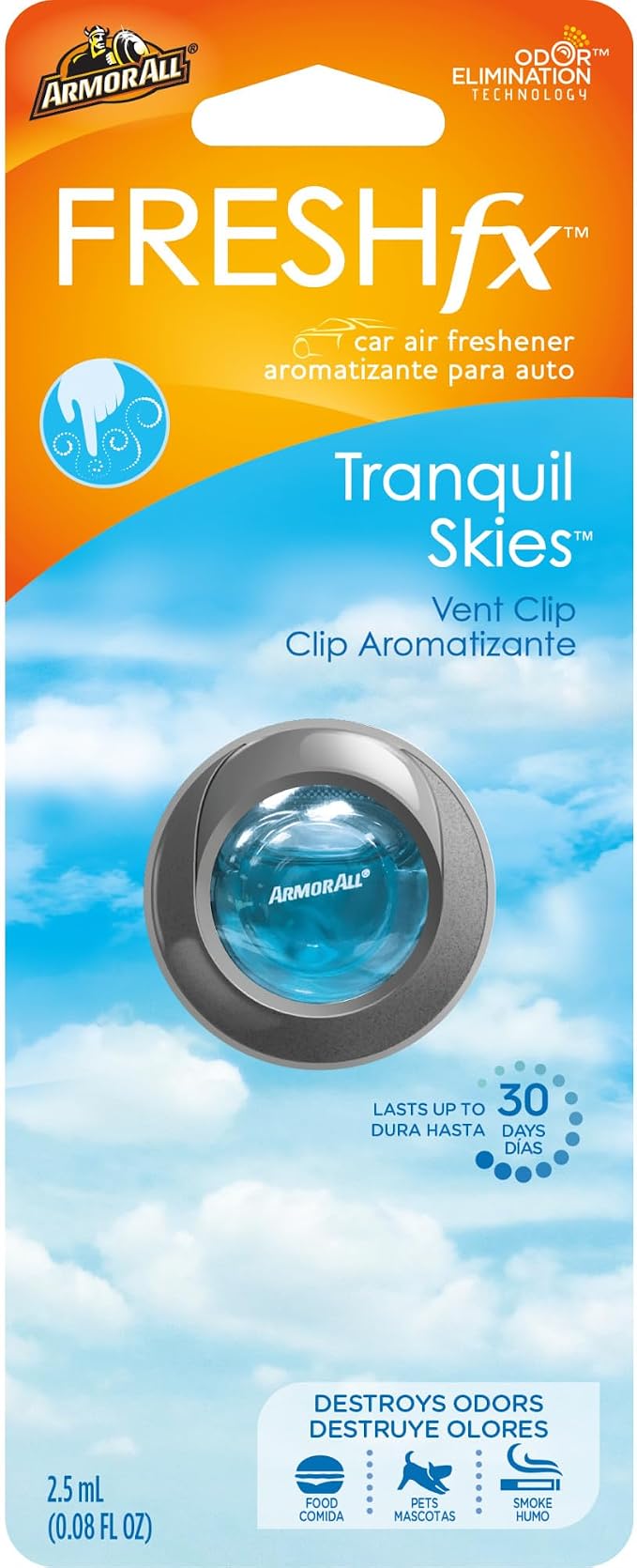 Armor All Fresh FX Car Air Freshener, Car Odor Eliminator, Tranquil Skies Scent by ArmorAll