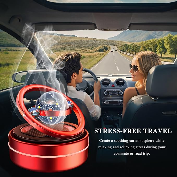 Car Air Freshener, Rotating Aromatherapy Fidget Spinner Dashboard Ornament - Image 6