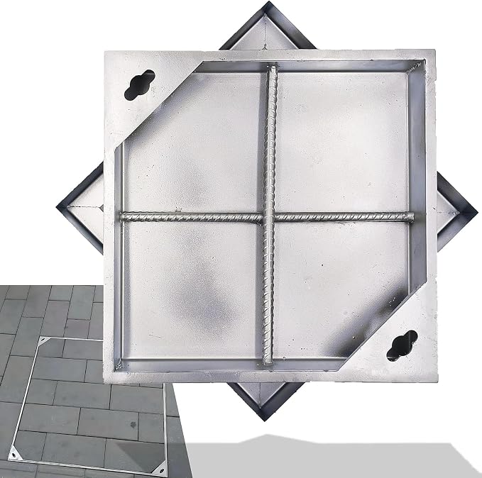 12x12 Stainless Steel Manhole Cover and Frame, Square Septic Tank Lid by MASSLUNTMetalProducts
