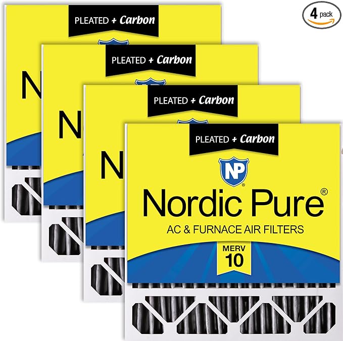 Nordic Pure 20x20x5 Honeywell Replacement Furnace Filters MERV 10 Plus Carbon 4 by NordicPure