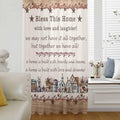 Farmhouse Sheer Curtains 84 Inch Length Country Star Barn Berry Brown Wood by Unknown