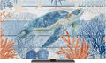 Ocean Sea Turtle Starfish Indoor TV Cover, Elastic TV Screen Protector Orange by Unknown