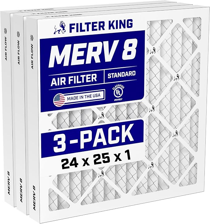 Filter King 24x25x1 Air Filter Dust & Allergy Control AC Furnace Filters by FilterKing