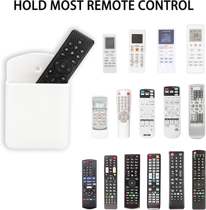 Pack of 4 Self Adhesive TV Air Conditioner Remote Control Holder Wall Mount - Image 4