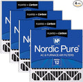 Nordic Pure 20x20x5 Honeywell Replacement Furnace Filters MERV 12 Plus Carbon 4 by NordicPure