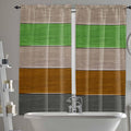 Farm Gray Green Brown Wood Grain Window Valance Curtains, Rustic Wooden Plank by IDOWMAT
