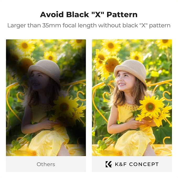 K&F CONCEPT 67mm Black Diffusion Mist Effect 1/4 & Variable ND2-32 & Circular - Image 4