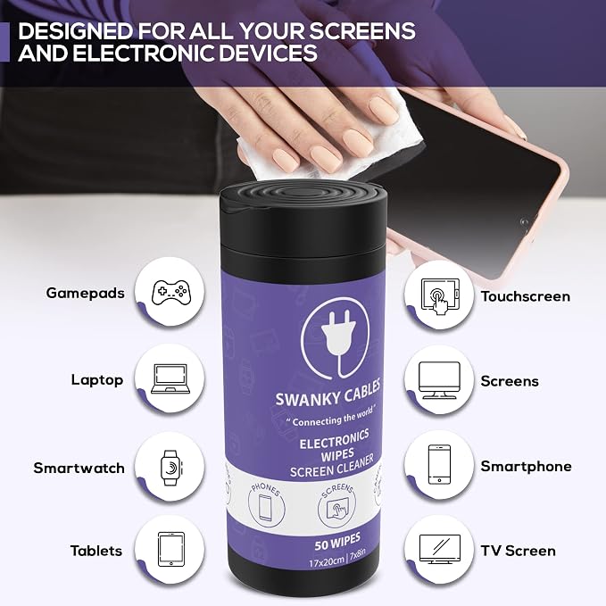 Swanky Cables Electronic Cleaning Wipes - Image 2
