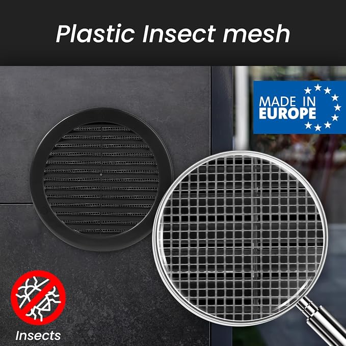 Repa Market 6 Inch Black Round Air Vent Cover - Image 3