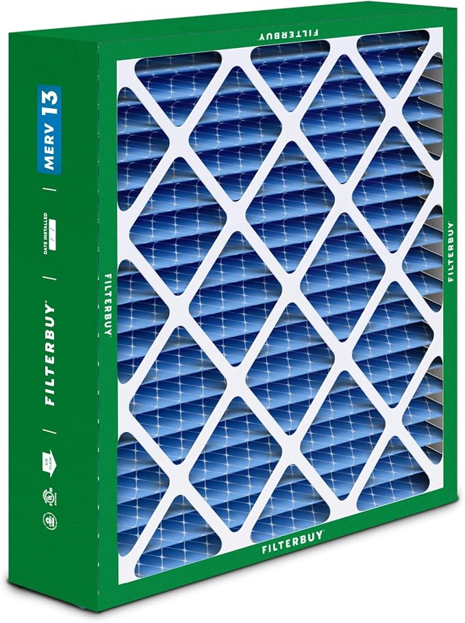 Filterbuy 20x25x6 Air Filter MERV 13 Optimal Smoke & Allergy Defense, Pleated - Image 9