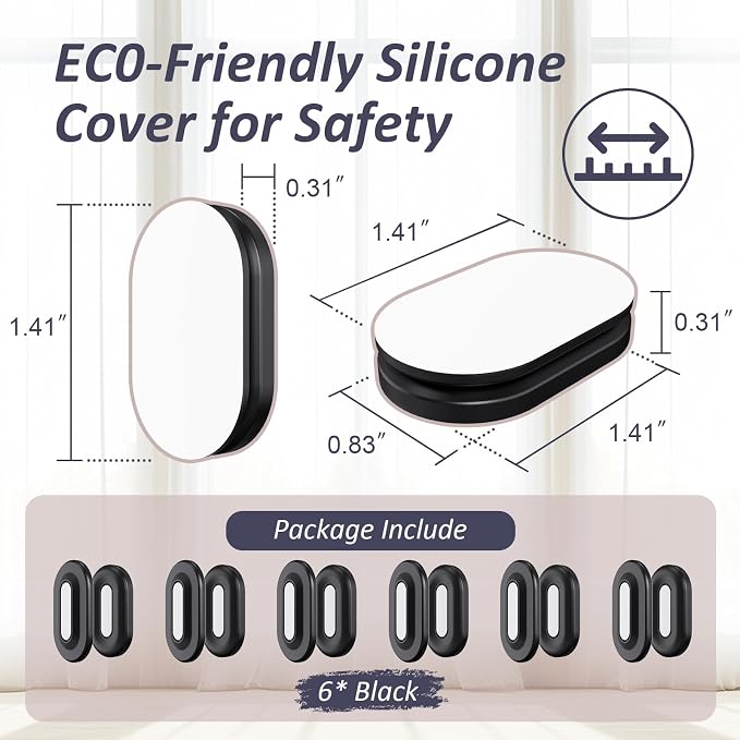 Magnetic Remote Control Holder Wall Mount Self-Adhesive, 6 Pack Upgraded - Image 4