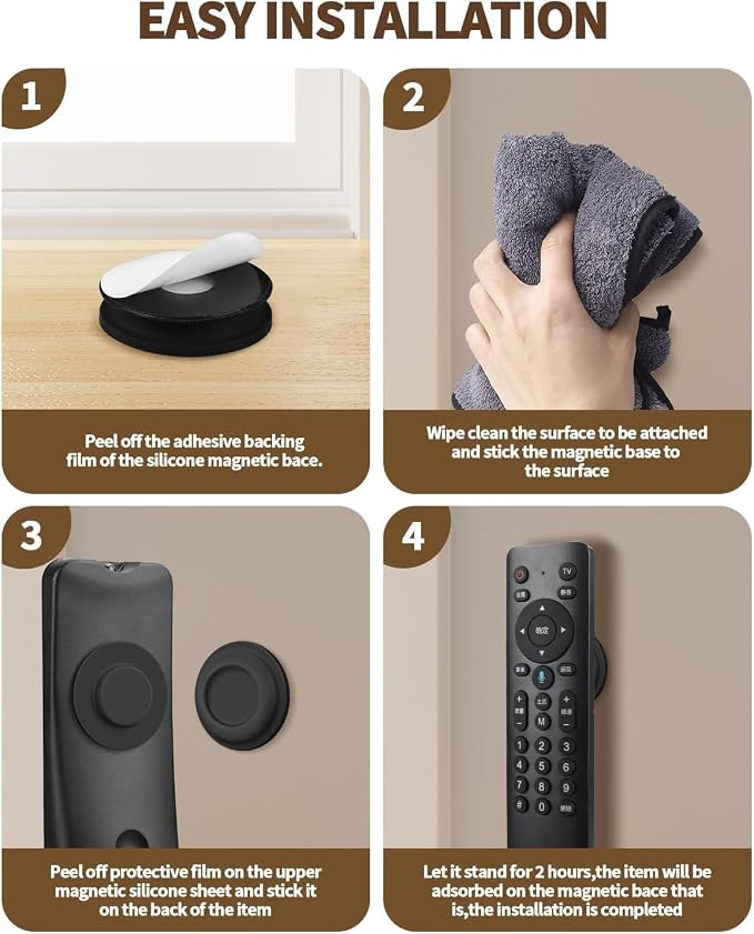 6 Pack Magnetic Remote Control Holder – Upgraded Silicone Magnetic Wall Mount - Image 6