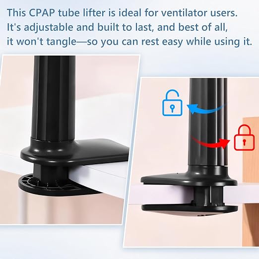 QCWN CPAP Hose Holder for Bed Flexible CPAP Tube Holder Stand - Image 7