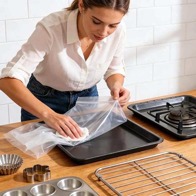 GrateGleam - 10 Pack Oven Rack Cleaning Bags | Heavy-Duty Leak-Proof Degreaser - Image 4