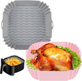 Boribim 2 PCS Square Silicone Air Fryer Liners by Boribim