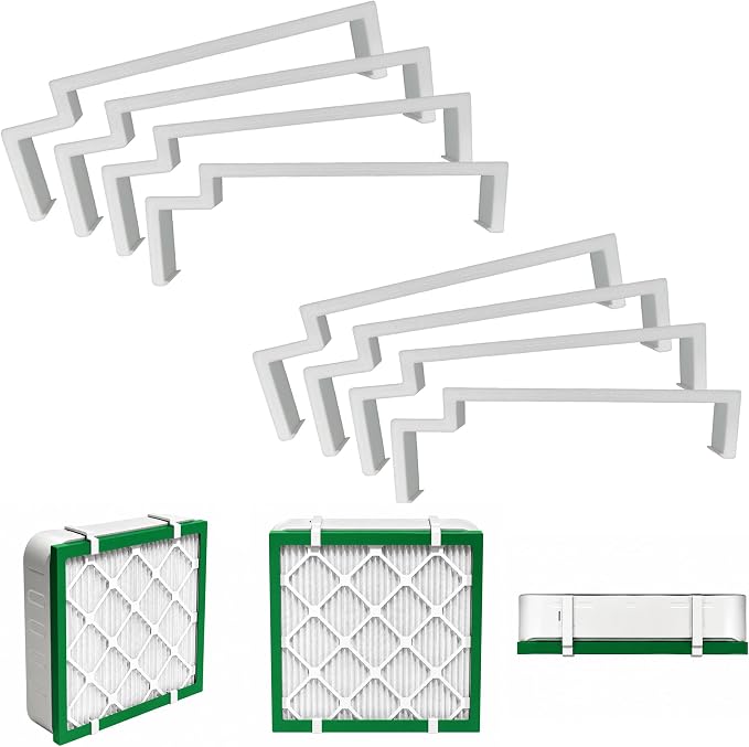 Updated 2 Sets Box Fan Filter Clips, Air Filter Holder Sealed No-Gap by ZYRELYNX