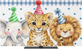 Cartoon Elephant Lion Leopard Indoor TV Cover, Elastic TV Screen Protector Cute by Unknown