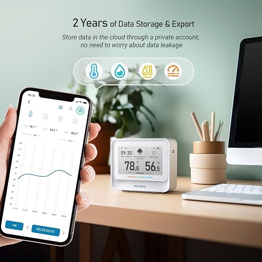 INKBIRD WiFi Thermometer Hygrometer, Temperature and Humidity Sensor - Image 9