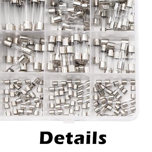 24 Values 275Pcs Fast Blow Glass Fuses Assortment Kit 250V 6x30mm 5x20mm 0.5A - Image 3