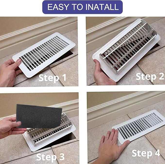 Carbon Filter 4 x 12 Inch 24 Pcs Activated Charcoal Air Vent Floor Heater - Image 5