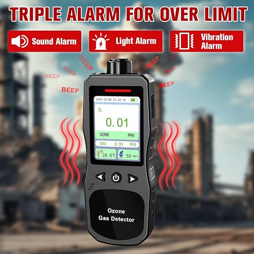 Portable Ozone Detector, 0-20 PPM Ozone Gas Monitor - Image 3