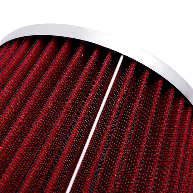 ID3" High Flow Inlet Cold Air Intake Cone Air Filter Replacement Clamp-On Round - Image 8