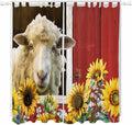 Sheep Flowers Living Room Curtains 84 Inch Length, Window Curtains Tab Top by Unknown