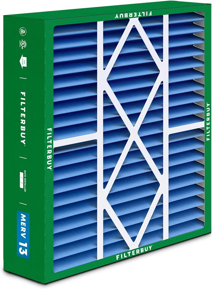 Filterbuy 20x25x5 Air Filter MERV 13 Optimal Smoke & Allergy Defense, Pleated - Image 8