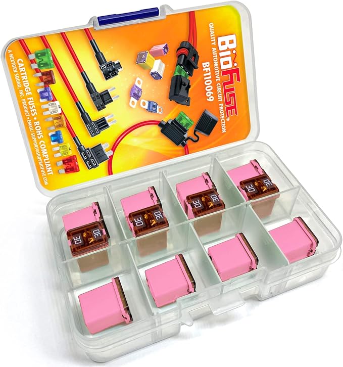 30A Low Profile JCASE 12-Piece Cartridge Fuse Assortment. Fits Most: Nissan - Image 2