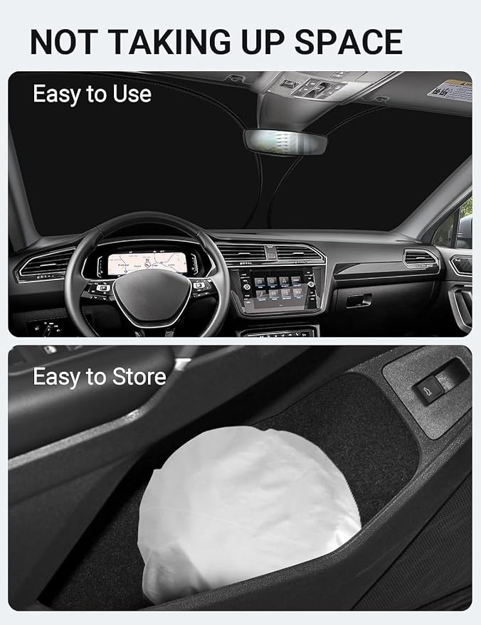 Proadsy 2026 Upgrade Front Windshield Sun Shade Foldable Sunshade Protector - Image 9