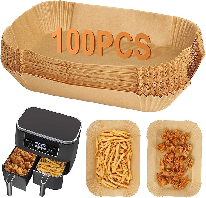 Air Fryer Liners for Ninja DZ201/ DZ401/ DZ550/ DZ090/ DZ100 100PCS Disposable by ROTDAM