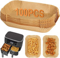 Air Fryer Liners for Ninja DZ201/ DZ401/ DZ550/ DZ090/ DZ100 100PCS Disposable by ROTDAM
