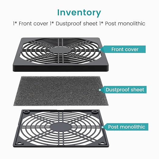 Wathai 4 Pack 90mm Fan Filters for PC Case Fan Dust Filter Cover Computer Mess - Image 3