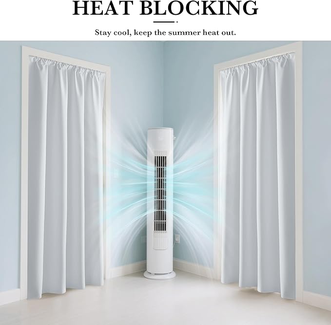 RYB HOME White 100% Blackout Curtains, Short Thermal Insulated Heat & UV Blocking Total Room Darkening Privacy Drapes for Small Window, Width 42 by Length 30, White, 2 Panels