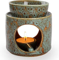 WD&CD Wax Melt Ceramic Oil Burner Green, Aroma Diffuser Essential Oil Burner by WD%26CD