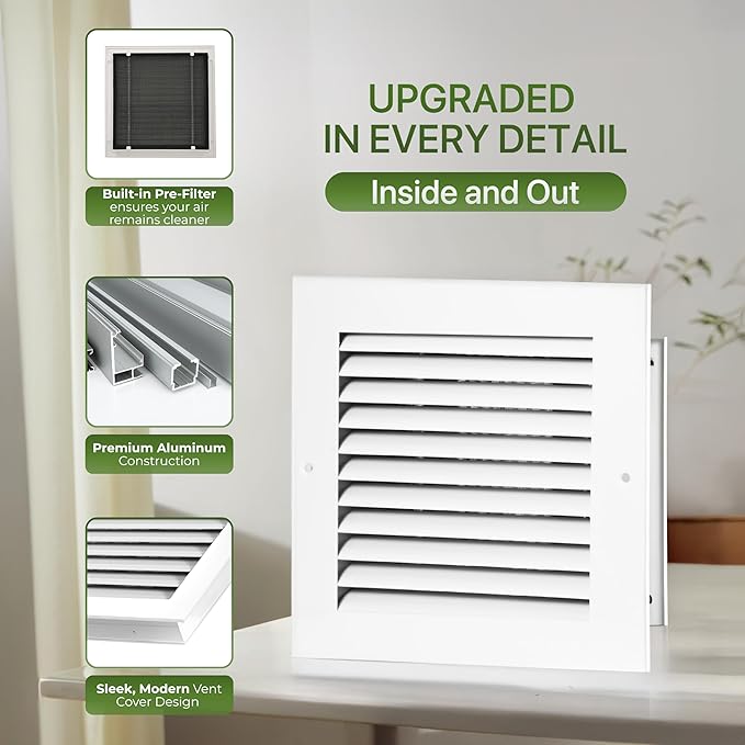 Modern Air Return Grille 10x4 - Image 4