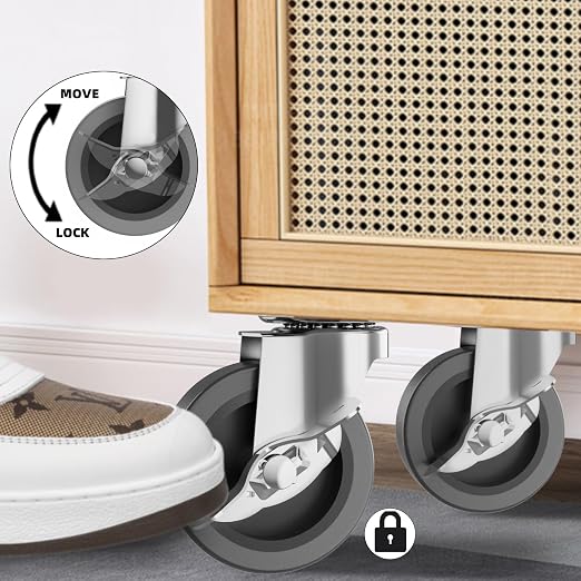 3 Inch Caster Wheels, Casters Set of 4, Heavy Duty Casters - Image 4