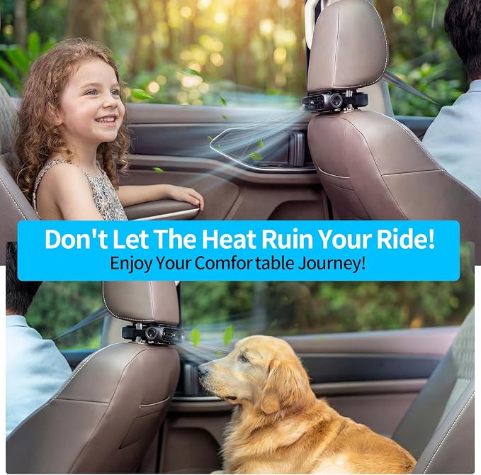 Car Seat Fan for Driver & Backseat - Image 4