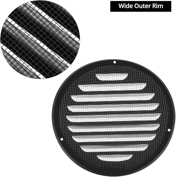 QWORK 6 Inch Black Soffit Vent Cover - Image 5