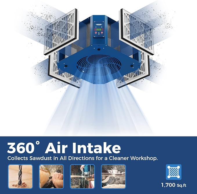 ALORAIR 360 Degree Intake Air Filtration System Woodworking - - Image 3