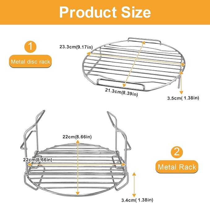 Air Fryer Wire Rack for Ninja Foodi FD401 12 IN 1 OS401 10 IN 1 8 Quart - Image 2