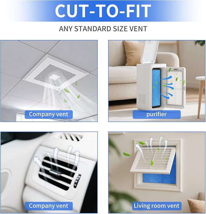 Air Vent Filters, MERV 8 Reusable 3-Layer Air Vent Filter - Image 2