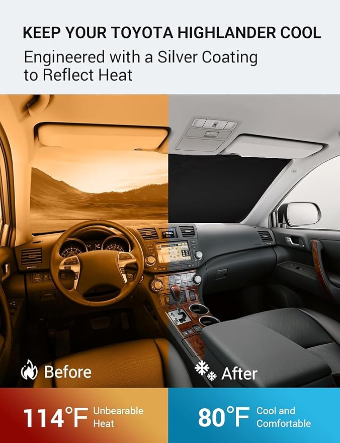 Proadsy 2025 Upgrade Windshield Sun Shade - Image 3